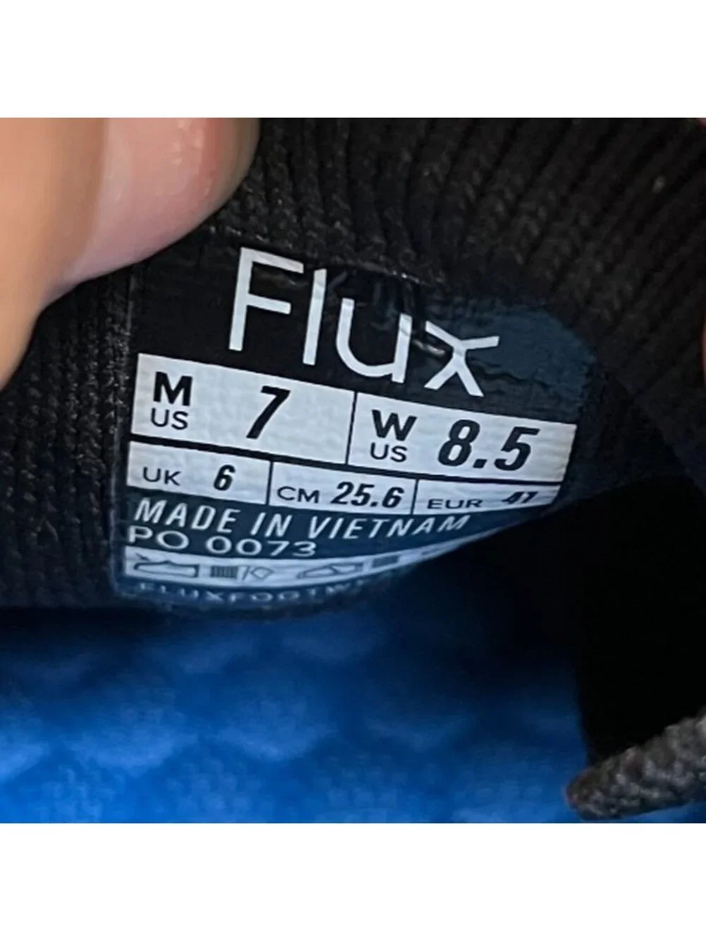 Flux Footwear Adapt Trainer Black White Womens Size 8.5 Athletic Shoes Sneakers